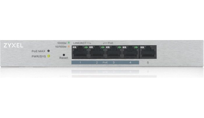 ZyXEL GS1200-5HP v2 PoE/GE/SMA/05 - 4x PoE+, PoE-Budget 60W