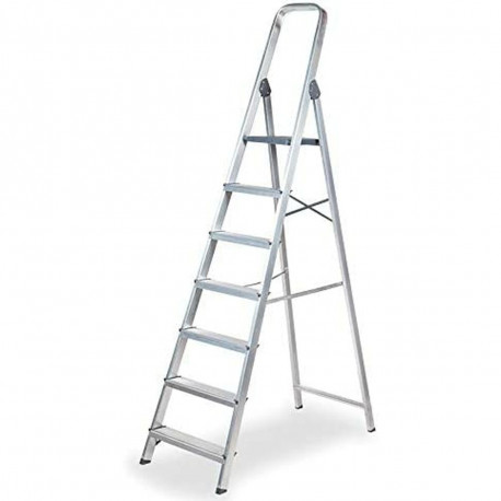 7-step folding ladder EDM Aluminium (50 x 11 x 218 cm)