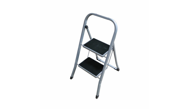 2-step folding ladder EDM Grey Steel (47 x 55 x 82 cm)