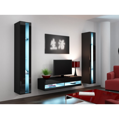 Cama riiuliüksus VIGO NEW 180/40/30 must/must läikiv