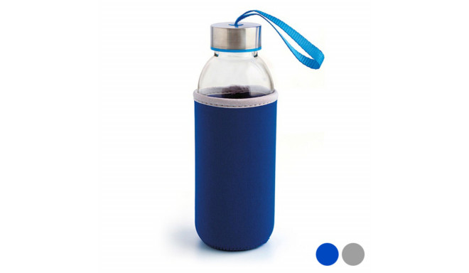 Bottle Quid Blue Grey Glass 400 ml - Blue