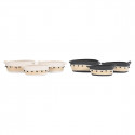 Basket set DKD Home Decor Grey White Natural Fibre Boho (36 x 26 x 15 cm) (2 Units)