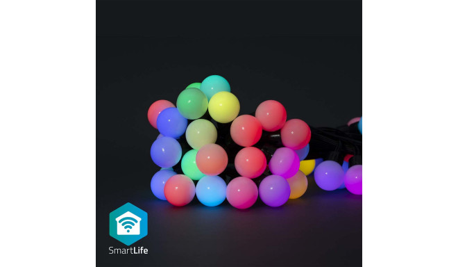Smart LED lighting string, 230Vac, 10,8m, 48 x Ø30mm LED, RGB+, Wi-Fi, SmartLife
