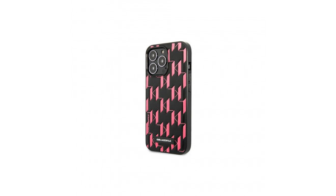 Karl Lagerfeld case for iPhone 13 Pro Max 6,7" KLHCP13XMNMP1P black hard case Monogram and plaque