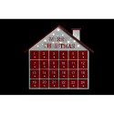 Advent Calendar DKD Home Decor LED Light With boxes House MDF Wood (30 x 7 x 27 cm)