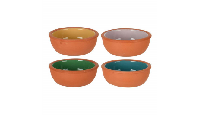 Set of bowls Excellent Houseware Baked clay Aperitif Terracotta 4 Pieces 150 ml Ø 10,4 x 4,2 cm