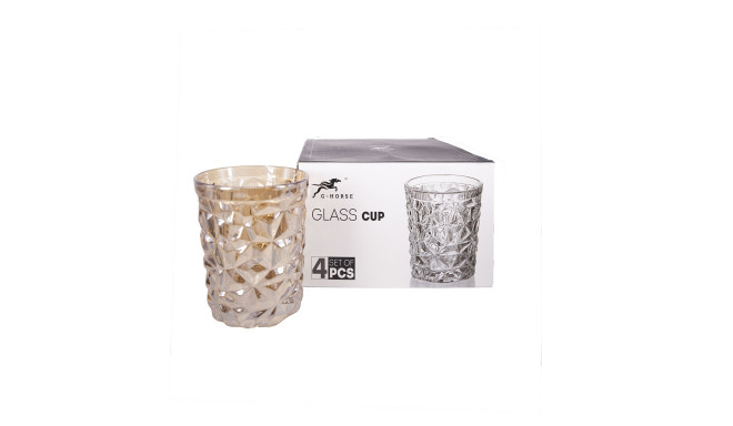 Drinking glass CORAL 250ml, golden shine