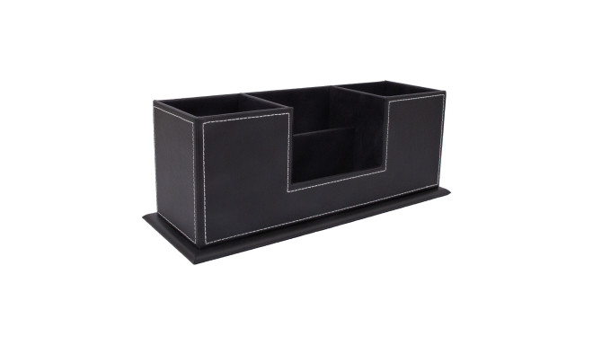 Pliiatsitops WALTER 8x28xH11cm, must, kunstnahk