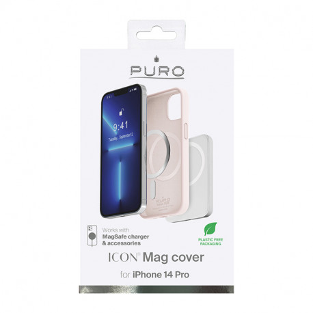 Case PURO Icon Mag for iPhone 14 Pro, pink / IPC14P61ICONMAGROSE
