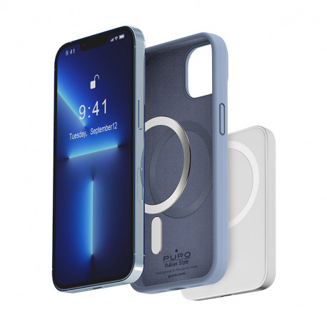 Case PURO Icon Mag for iPhone 14 Max, blue / IPC1467ICONMAGLBLUE