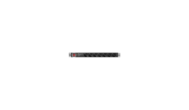 LANBERG rack PDU Pro 19inch 1U 16A 7x Shuko 2m black