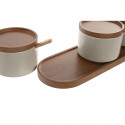 Sugar Bowl DKD Home Decor Rubber wood 7 Pieces (29 x 10 x 7 cm)