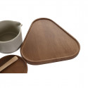 Sugar Bowl DKD Home Decor Rubber wood 4 Pieces (19,5 x 18,5 x 7 cm)
