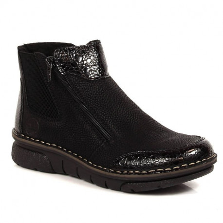 Comfortable, insulated ankle boots with zippers Rieker W RKR555 (36)