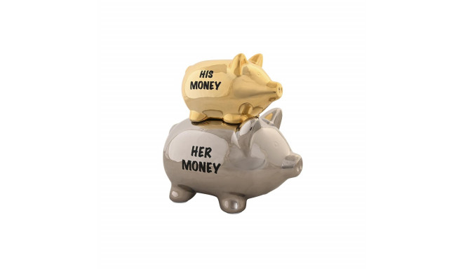 Money box DKD Home Decor Dolomite Children's Modern Pig 17 x 12 x 18,5 cm