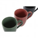 4 Piece Mug Set DKD Home Decor Pink Green Dark grey Stoneware (300 ml)