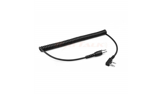 QD6-HK1CC XLR 6-pin Quick Disconnect cable without PTT for Kenwood connector, FLX2 headset