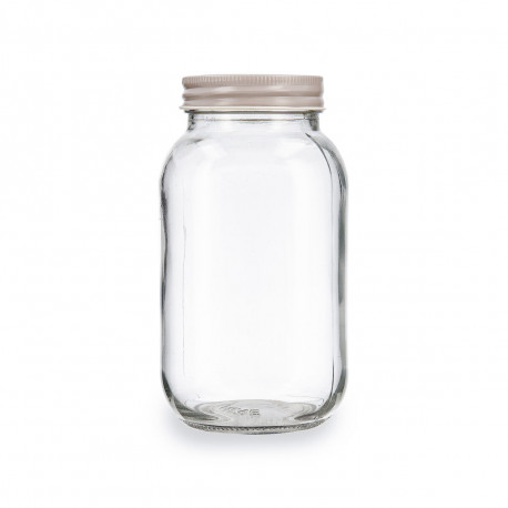 Jar Quid Moss Grey Glass 1 L (Pack 6x)