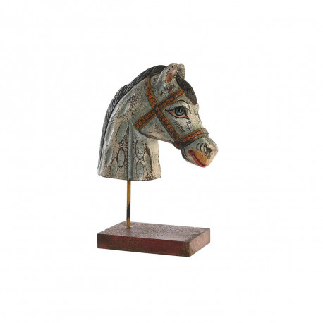 Dekoratiivkuju DKD Home Decor Hobune Raud Mangopuit (24 x 12 x 35 cm)