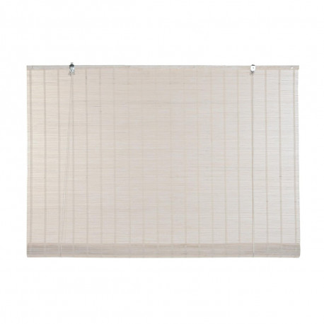 Rullīšu žalūzijas DKD Home Decor Nolakots Balts Bambuss 120 x 2 x 230 cm