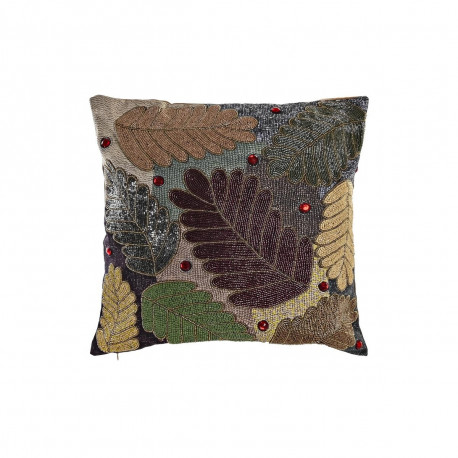 Spilvendrāna DKD Home Decor Loksnes Daudzkrāsains 50 x 1 x 50 cm
