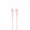 Tellur Silicone Type-C to Lightning cable PD30W 1m pink