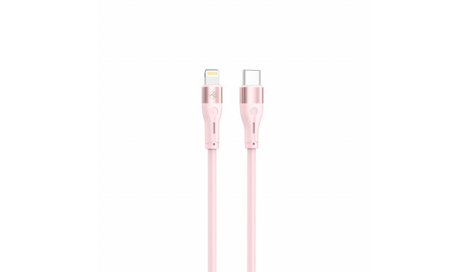 Tellur Silicone Type-C to Lightning Cable PD30W 1m Pink