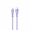 Tellur Silicone Type-C to Lightning cable PD30W 1m purple