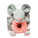 Rattle Mouse 18 cm peach