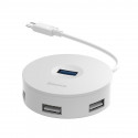 Hub 4in1 USB-C to USB 3.0 + 3x USB 2.0 Baseus 15cm (white)