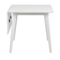 Dining table ROXBY, 80/120x80xH76cm, white