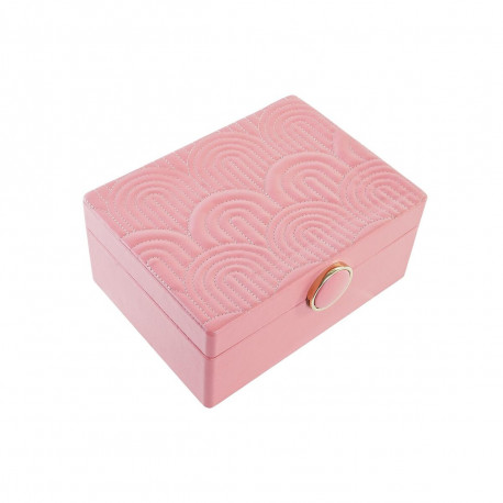 Jewelry box DKD Home Decor Pink MDF Wood 17 x 13 x 8,5 cm