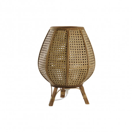 Desk lamp DKD Home Decor Brown Rattan 50 W (29 x 29 x 40 cm)