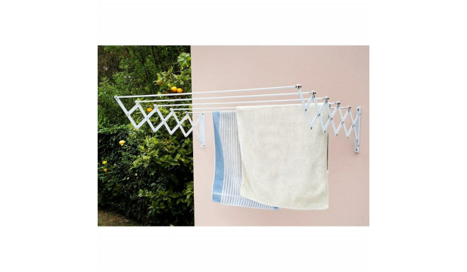 Clothes Line Wall Retractable Aluminium 100 x 70 x 23 cm