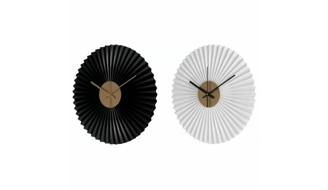 Wall Clock DKD Home Decor White Black White/Black Iron Plastic Modern 30 x 4 x 30 cm (2 Units)