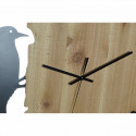 Wall Clock DKD Home Decor Black White Iron Bird MDF Wood (50 x 3.5 x 50 cm) (2 pcs)