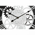 Настенное часы DKD Home Decor Деревянный Чёрный Белый Железо Шестерни (60 x 4 x 60 cm)
