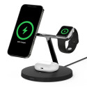 Belkin juhtmevaba laadija MagSafe wireless   3-in-1 Charger, black WIZ009vfBK