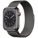 Apple Watch 8 GPS + Cellular 45mm Stainless Steel Milanese Loop, graphite (MNKX3EL/A)