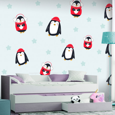 Fototapeet - Brawling Penguins - 200x140