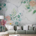 Fototapeet - Flowery Marble - 400x280