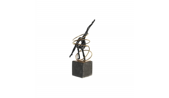 Decorative Figure DKD Home Decor Black Golden Metal Resin Modern (17 x 14 x 42,5 cm)
