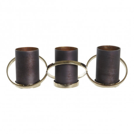 Svijećnjak DKD Home Decor Kristall Alumiinium (20 x 7 x 6 cm) (52 x 15 x 16,5 cm)