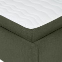 Kontinentaalvoodi LEENA 160x200cm, madratsiga, roheline, 176x221xH110cm