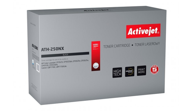 Activejet ATH-250NX toner (replacement for HP 504X CE250X, Canon CRG-723HB; Supreme; 10500 pages; bl