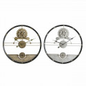 Настенное часы DKD Home Decor Серебристый Позолоченный Железо Шестерни (2 pcs) (60 x 5 x 60 cm)