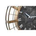 Настенное часы DKD Home Decor Стеклянный Серебристый Чёрный Позолоченный Железо (60 x 6,5 x 78 cm)