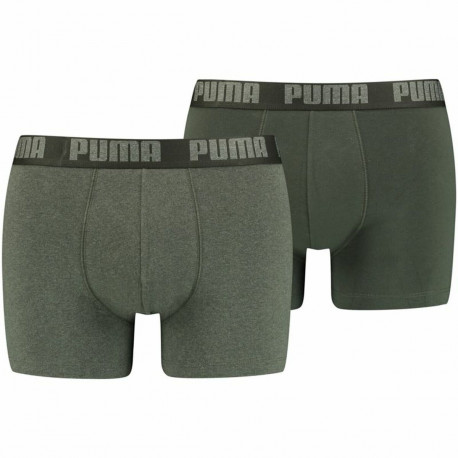 Men's Boxer Shorts Puma Basic 2 Pieces Dark green - L