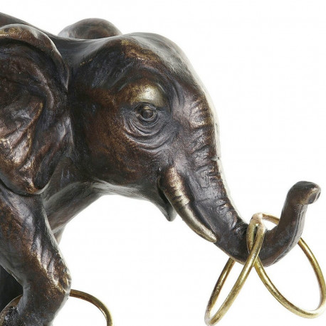 Dekoratiivkuju DKD Home Decor Must Kuldne Elevant Kaasaegne 31 x 13 x 41 cm