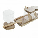 3 toru DKD Home Decor Bambus Borosilikaatklaas (20.5 x 8 x 1.5 cm) (3 pcs) (150 ml)